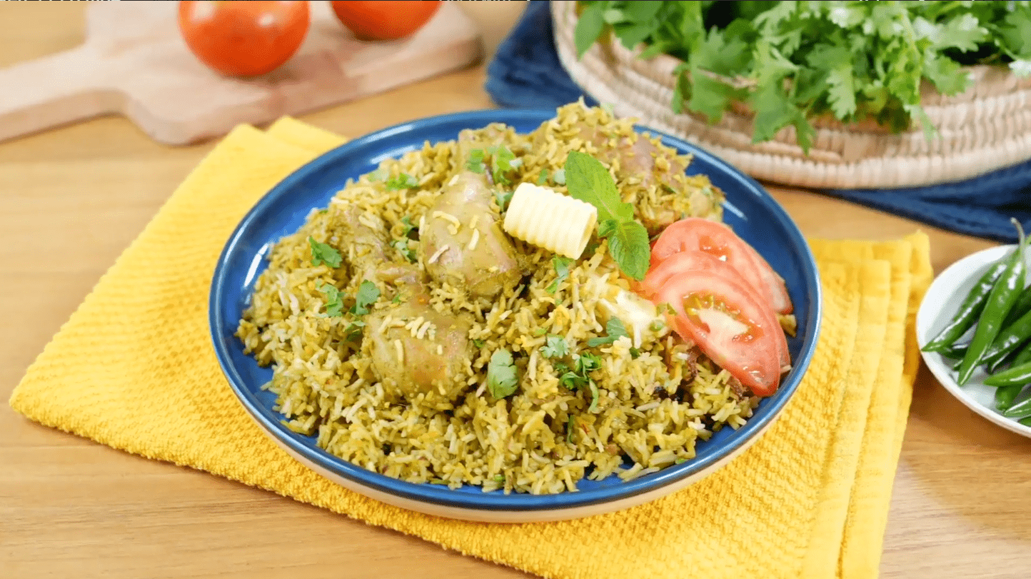 recipe image Green Chicken Briyani